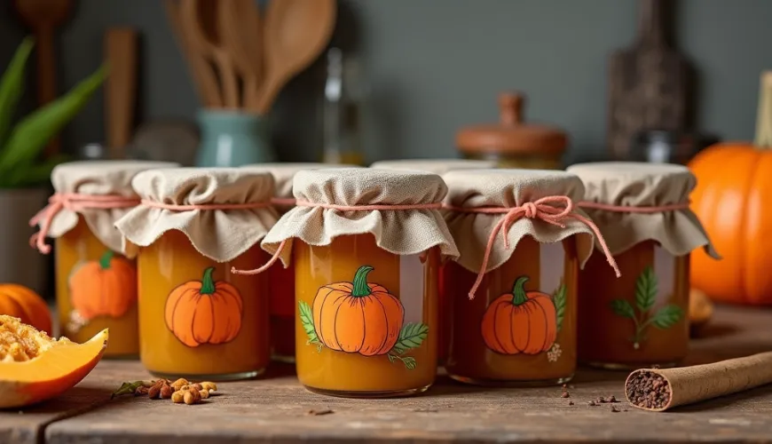 Weihnachtliche Kürbismarmelade eignet sich zum Backen und als Geschenk.