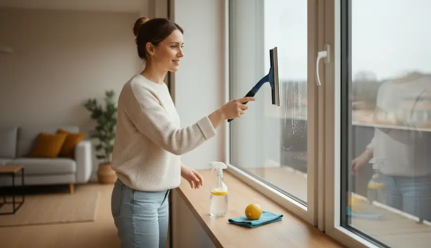Versuchen Sie einen einfachen Trick für glänzende Fenster ohne Schlieren